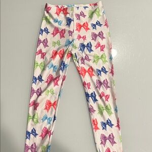Terez Colorful Bow Print Kids Leggings
